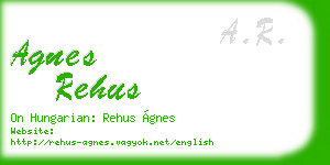 agnes rehus business card