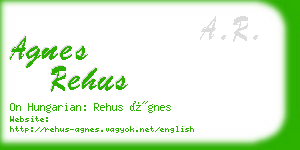 agnes rehus business card